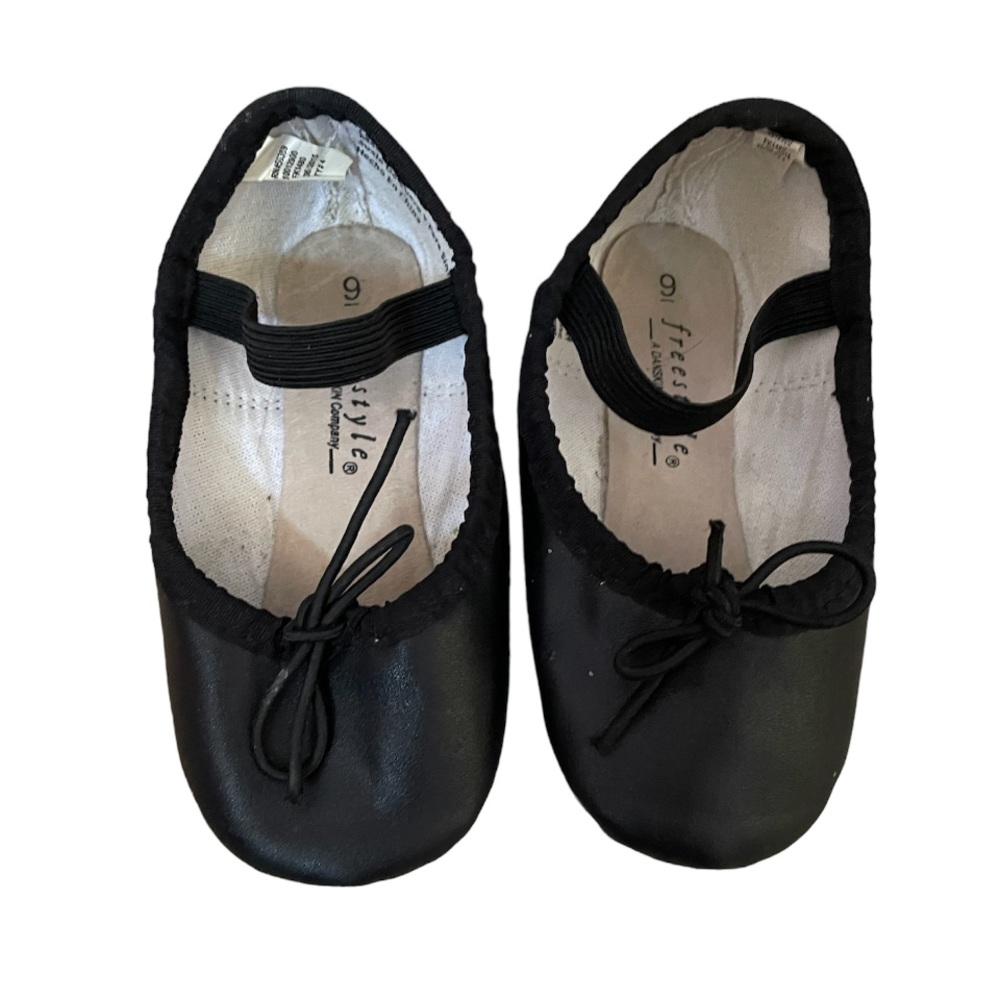Freestyle Toddler Black Ballet Shoes Size 9